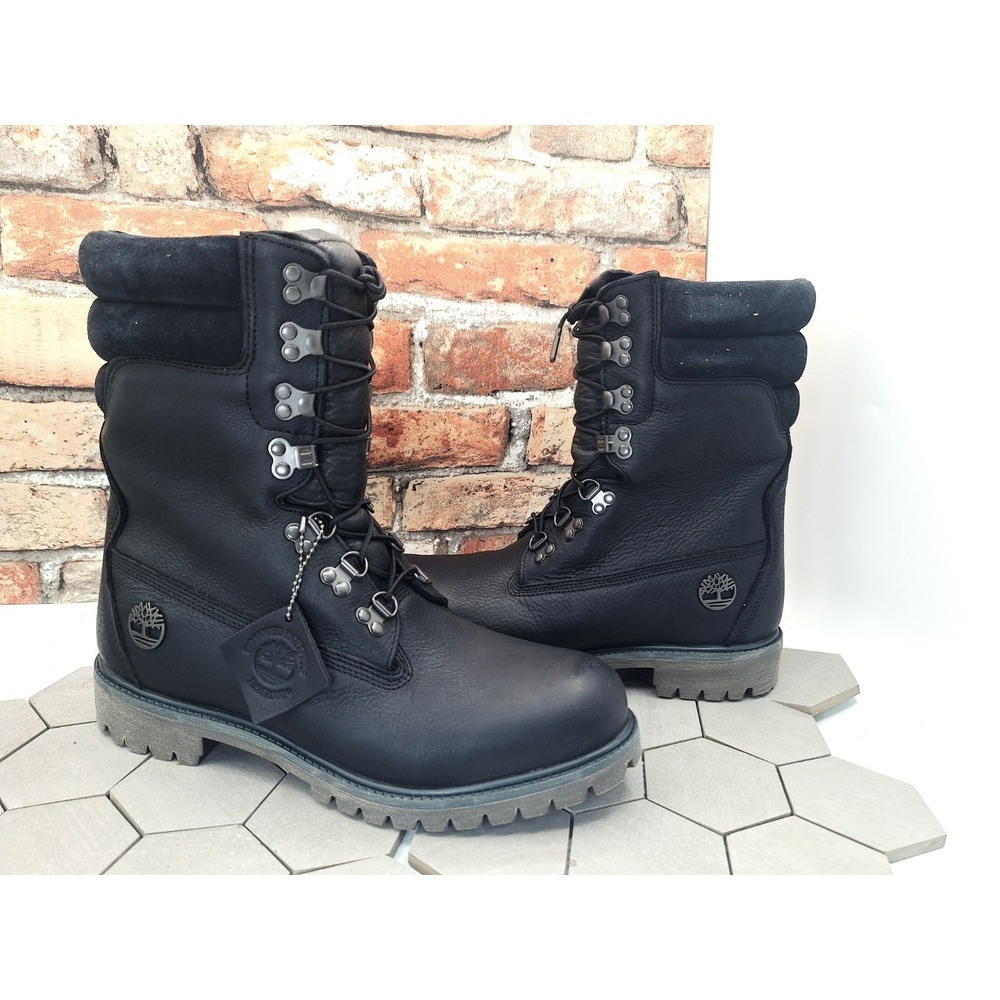 Timberland 8" Super Premium Boot Black Full Grain Leather Vibram Sole 7.5 - 2020